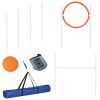 5 Pieces Dog Agility Training Equipment with Disc, Whistle, Weaves Poles, Adjustable Jumping Poles, Food Bag, Carry Bag