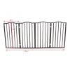 Pet Gate - Dog Gate for Doorways, Stairs or House - Freestanding, Folding, brown, Arc Wooden--Self-pick up is not supported.