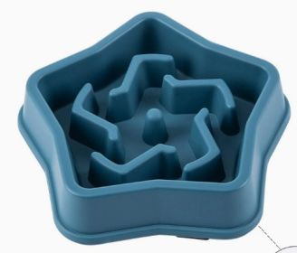 Pet Slow Feeding Bowl Dog Bowl Anti-choke Anti-skid (Option: Conventional-03 Style Blue)