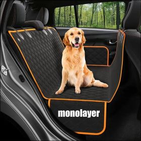 Orange Single-layer Hard Board Rear Seat Pet Travel Car Pet Mat Pet Car Bed (Color: Black)