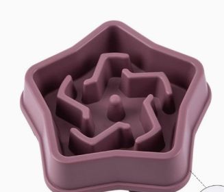 Pet Slow Feeding Bowl Dog Bowl Anti-choke Anti-skid (Option: Conventional-03 Style Purple)